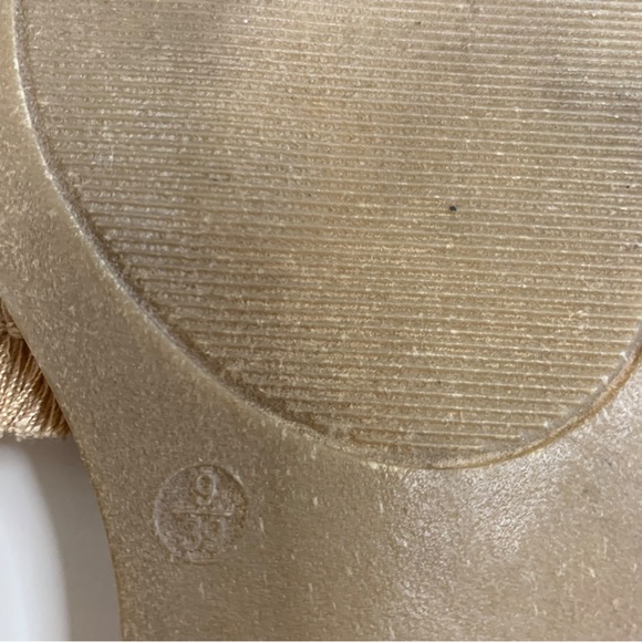 SHEIN Fabric Slides, Embellished Fringed Upper, Tan, Size 9 - Picture 6 of 6